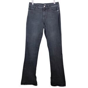 Express Womens Jeans Black Denim Mid Rise Skyscraper Stretch 10 R